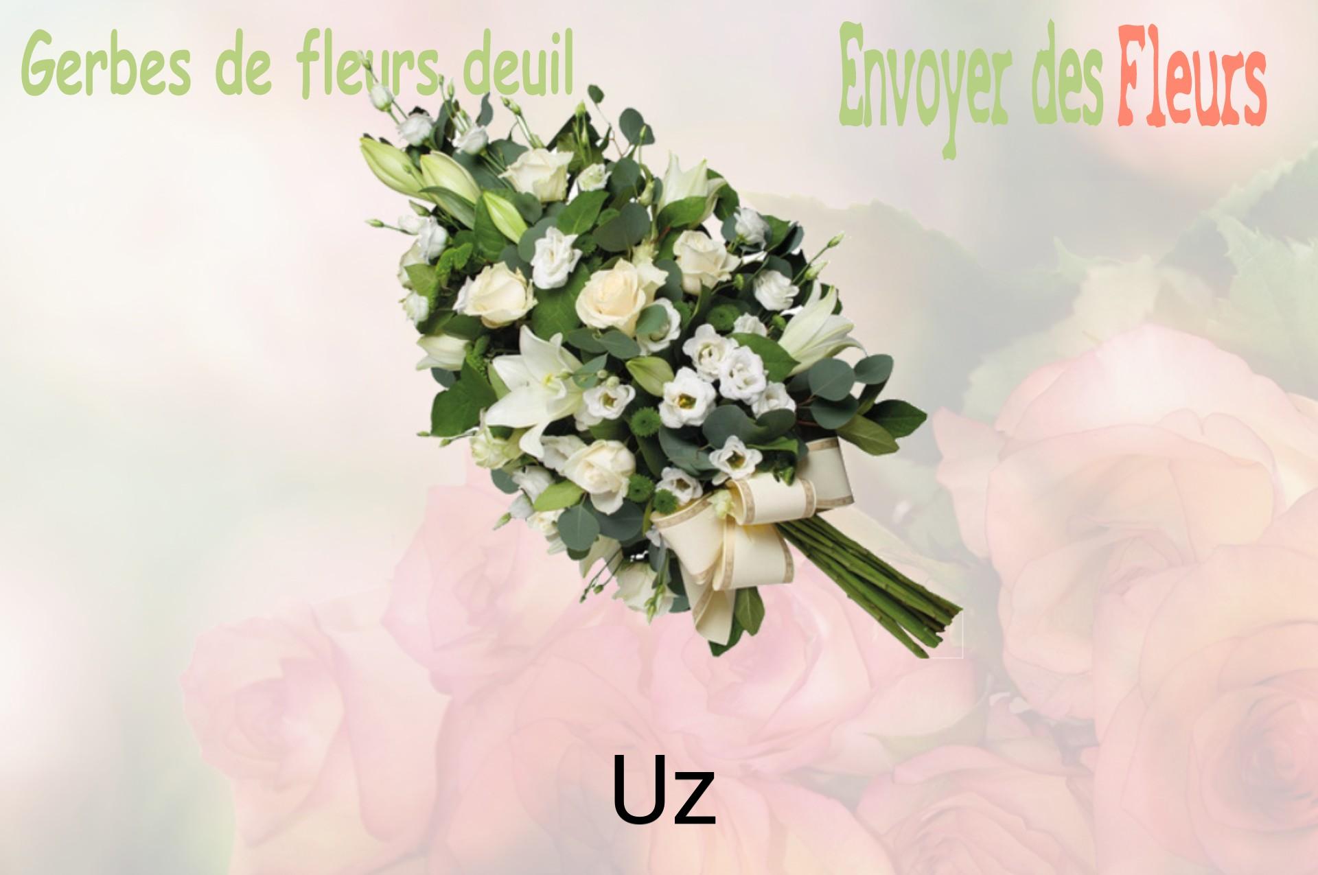 Gerbe de fleurs de deuil livrée à Uz